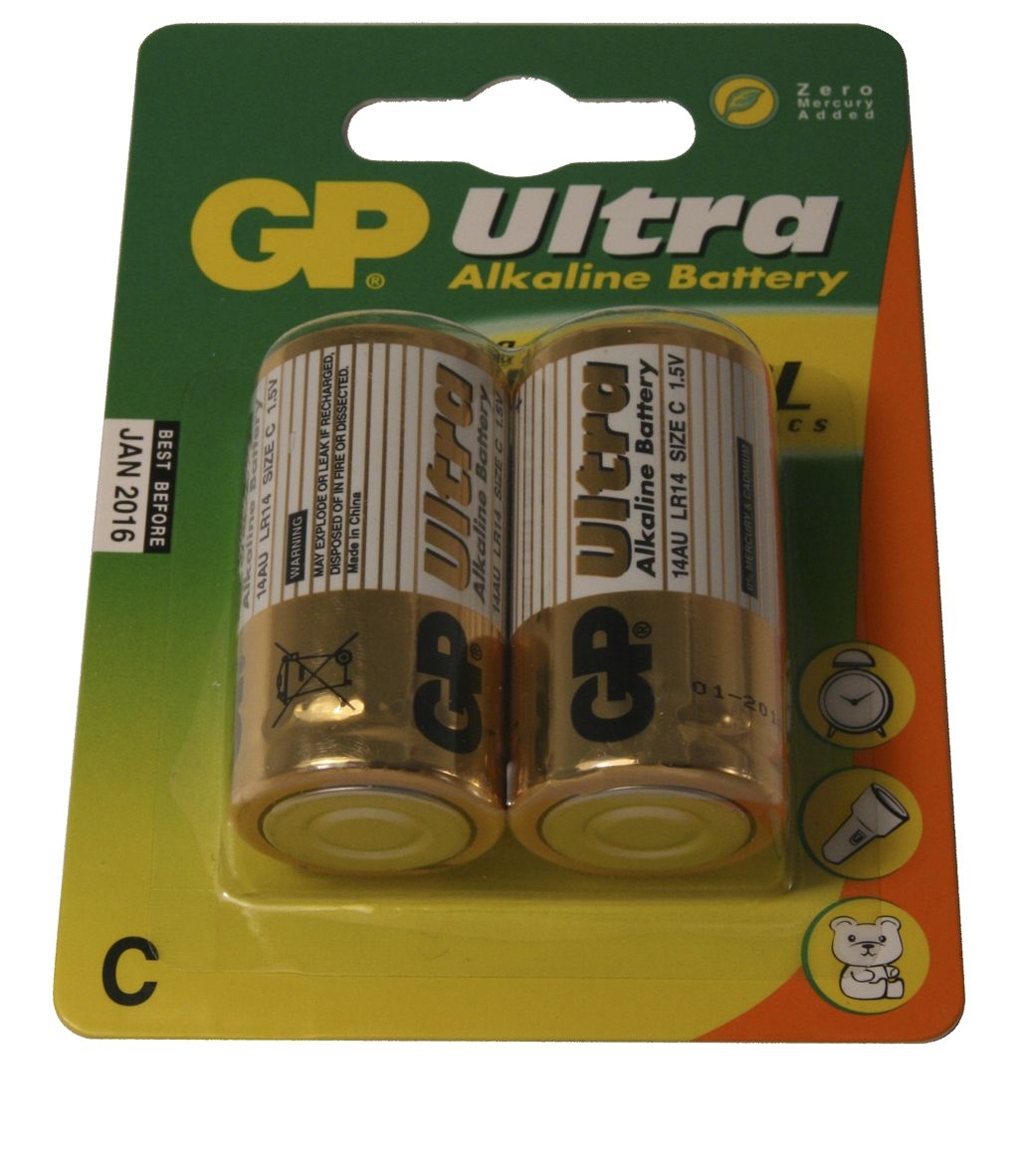 GP ULTRA 2-PACK C-BATTERIER